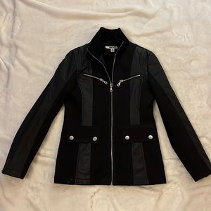 DKNY black moto zip jacket size XS